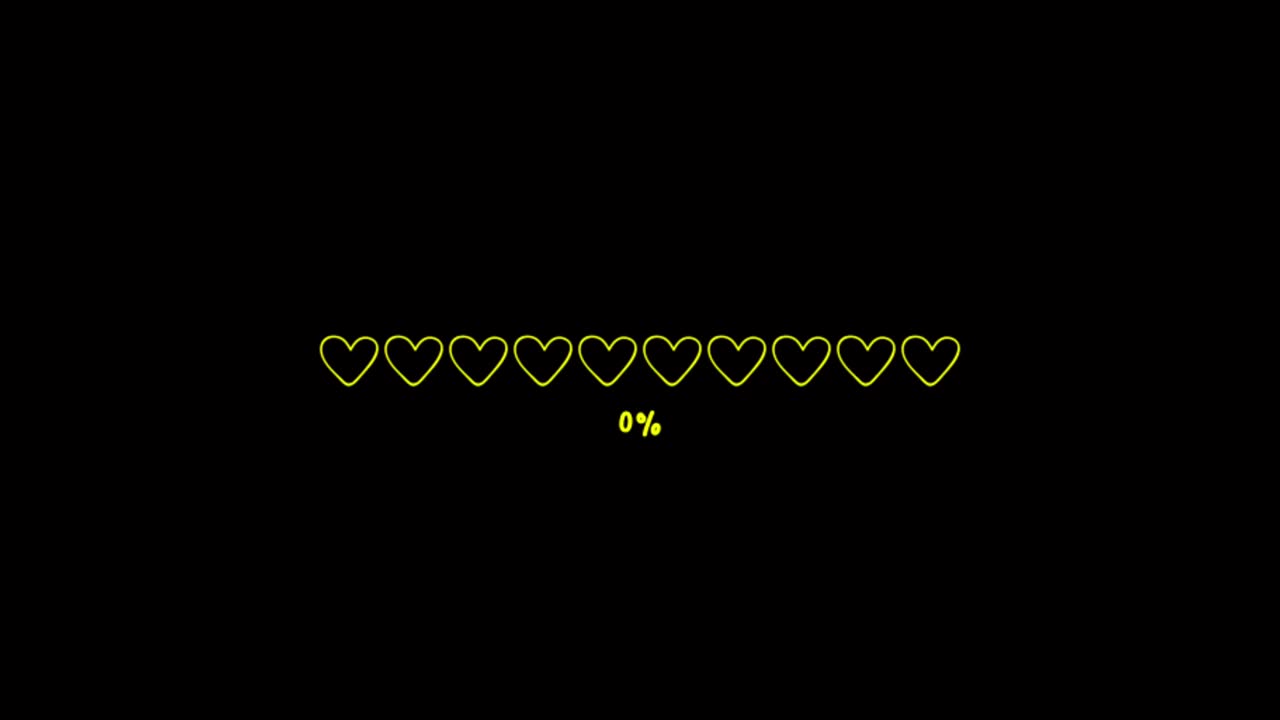 Animation colorful loading bar on black background.