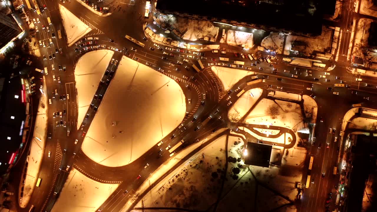 고속도로 야간 도시 교통 교차로 교차로