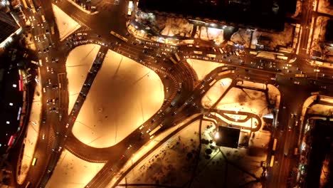 highway night city traffic crossroad intersection