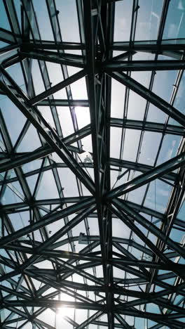 modern glass and steel architecture detail
