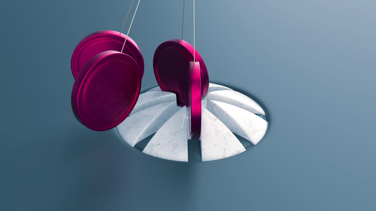 만족스러운 3d 애니메이션 추상 4k 루프