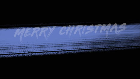 merry christmas with blue art brush 3