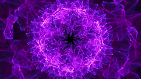 astral etérea flor púrpura fractal - bucle sin costuras abstracto, caleidoscopio telón de fondo artístico, geometría espiritual galaxias cósmicas arte de línea - genial para música vj y fondos meditativos