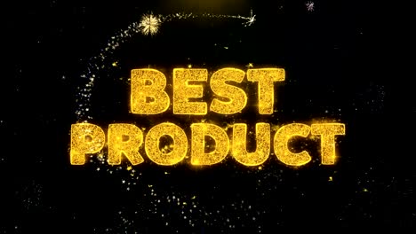 best product text on gold particles fireworks display.