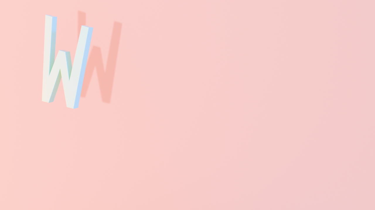 'hello'와 'welcome' 텍스트를 루프로 재생하고 3d 렌더링합니다.