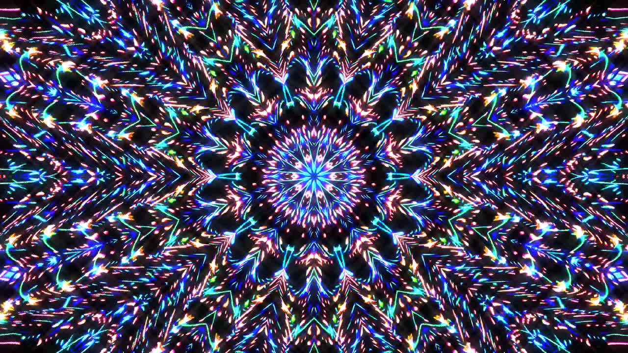 hermosas líneas abstractas brillando luz brillante conjunto suave rojo azul movimiento de color en fondo negro