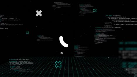 animación del anillo de carga de datos sobre el procesamiento de datos