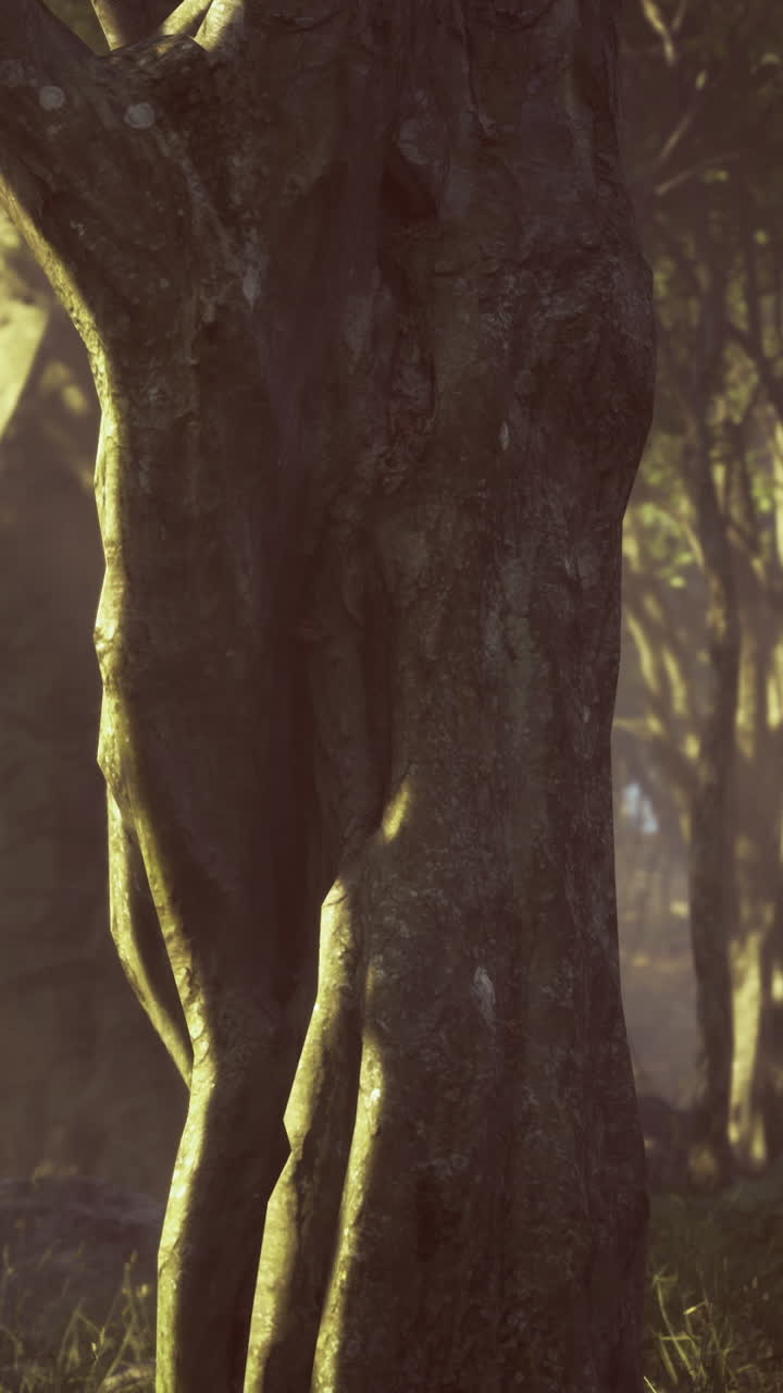 Exploring the hidden beauty of a tranquil forest on a sunny afternoon