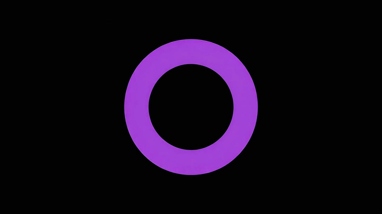 Animated Purple Concentric Circles Expanding on Black Background