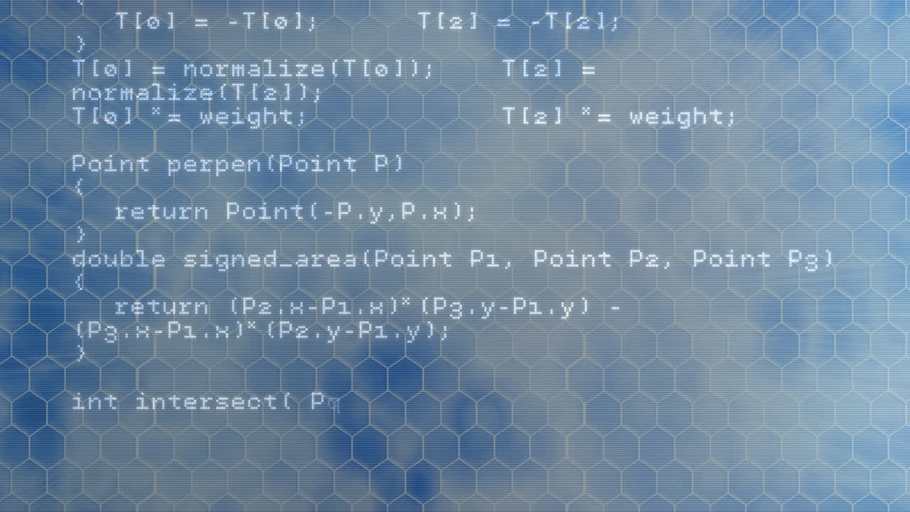 Animation of computer data processing over grid