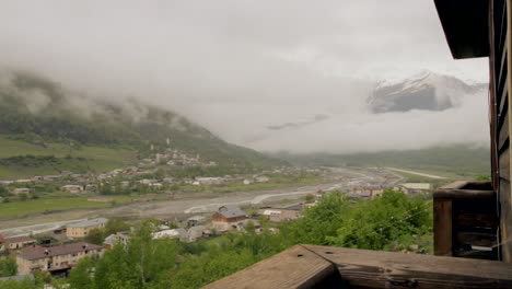 mestia foggy morning timelapse