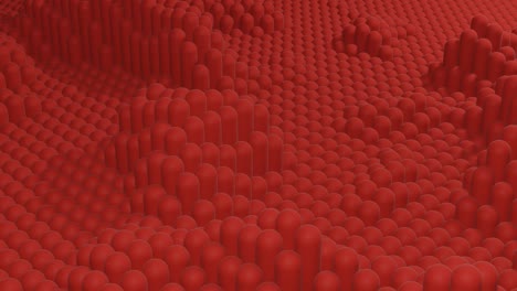 red round 3d shapes wavy movement. minimal motion graphic looped animation