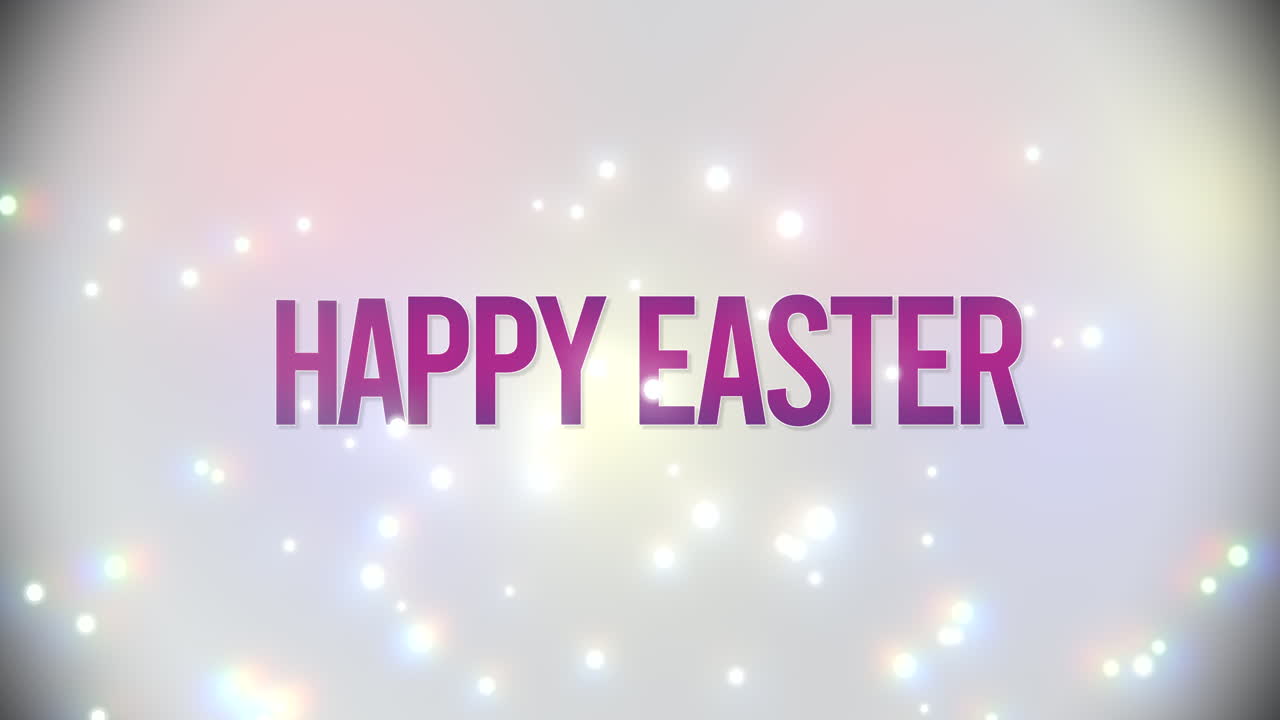 Testo Buona Pasqua con coriandoli in volo su sfumatura alla moda