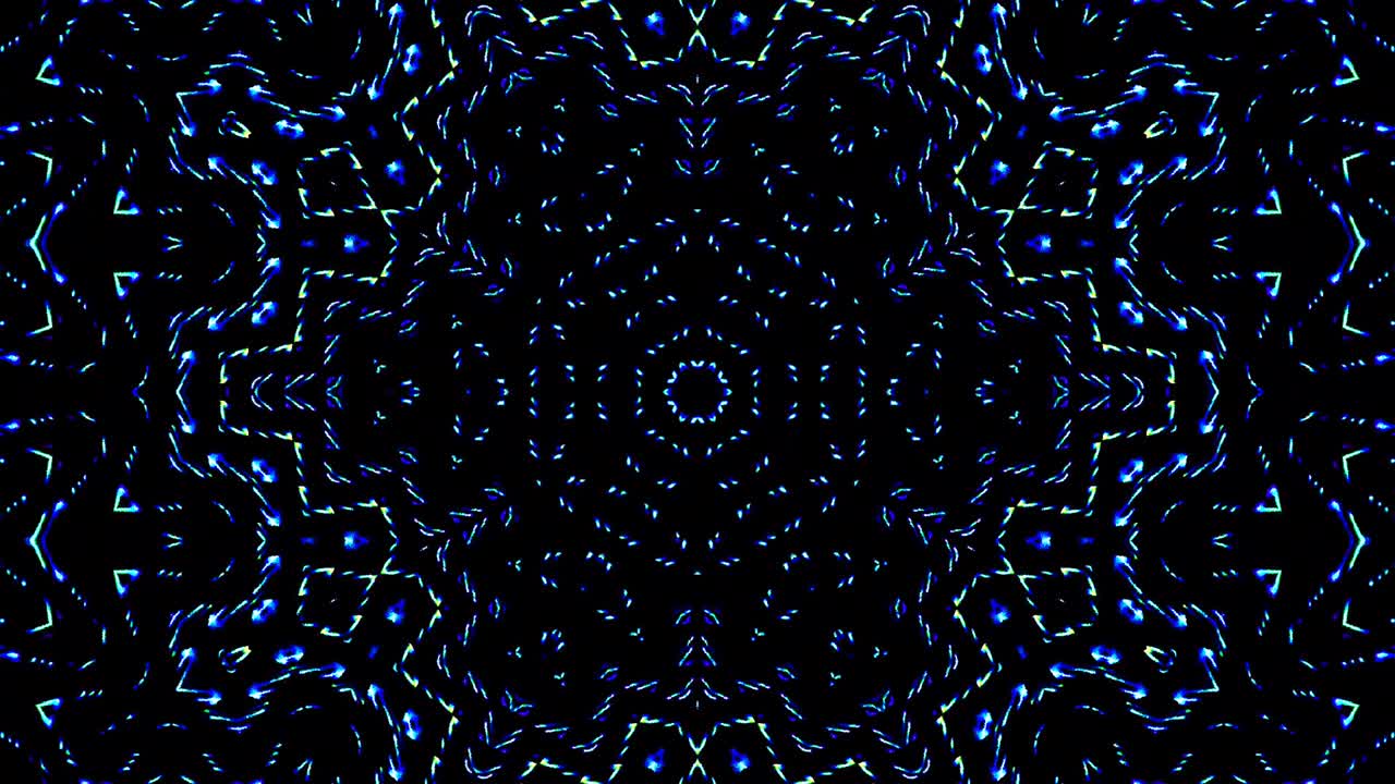 Beautiful abstract kaleidoscope that shines, a radiant light that regulates the subtle movements