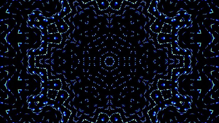 Beautiful abstract kaleidoscope that shines, a radiant light that regulates the subtle movements
