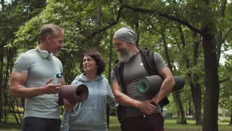 group of friends enjoying a park conversation