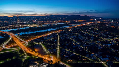 Viena-Horizonte-Noche-Otoño-Paisaje-Urbano