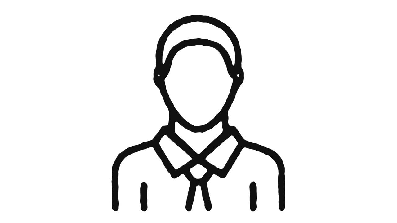 노동자 정체성 아이콘 애니메이션 영상 및 알파 채널