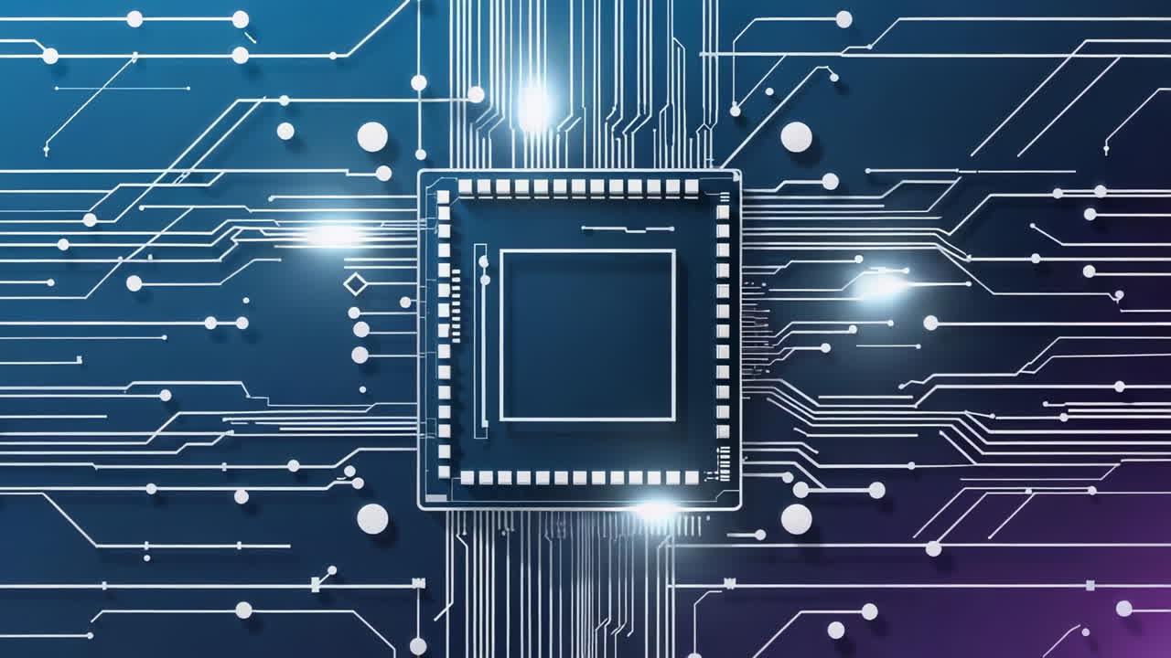 Abstract Microchip and Circuit Board Connections