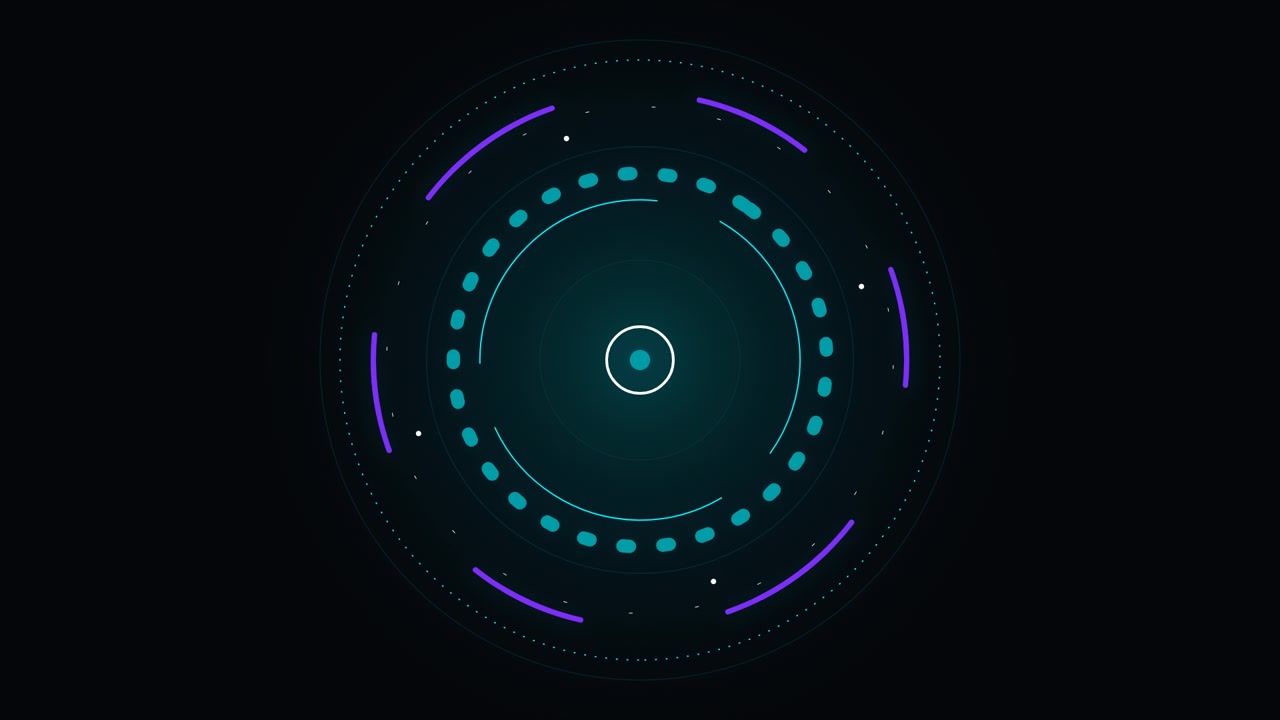 Abstract Digital HUD Circular Interface Animation