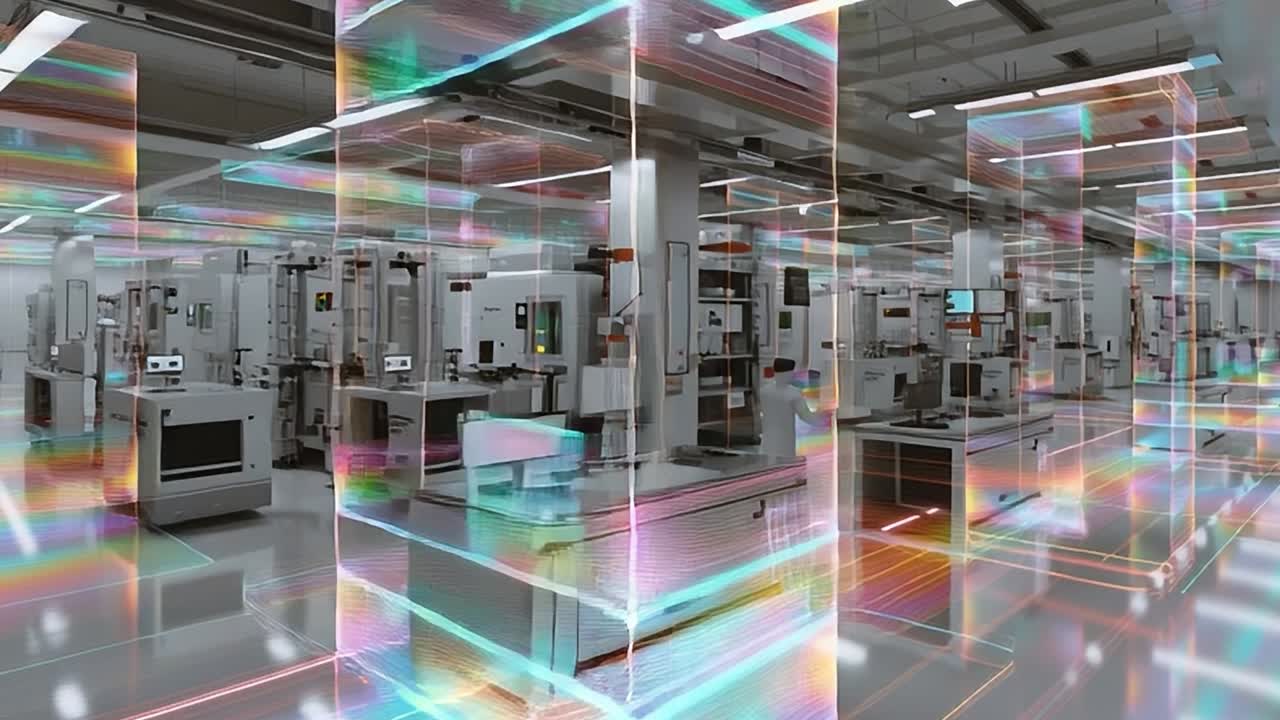 High-tech manufacturing facility with advanced machinery and equipment
