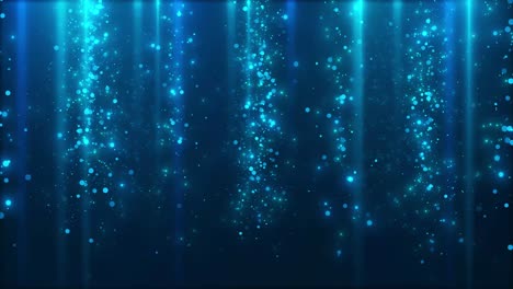 beautiful digital art luxury blue magical stardust and sparkling flying though tunnel particles