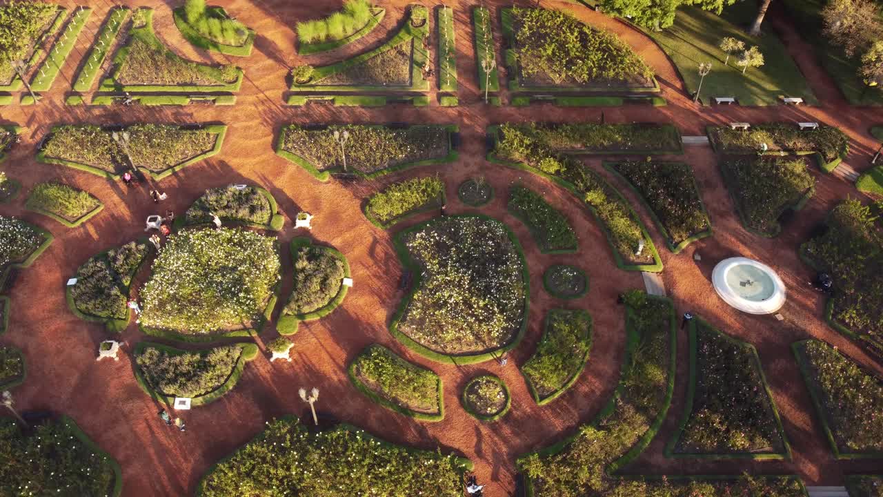 석양 부에노스 아이레스 팔레르모의 rosedal에서 화창한 날