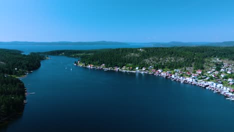 ulvon, sunny summer day, höga kusten, high coast, sweden, drone