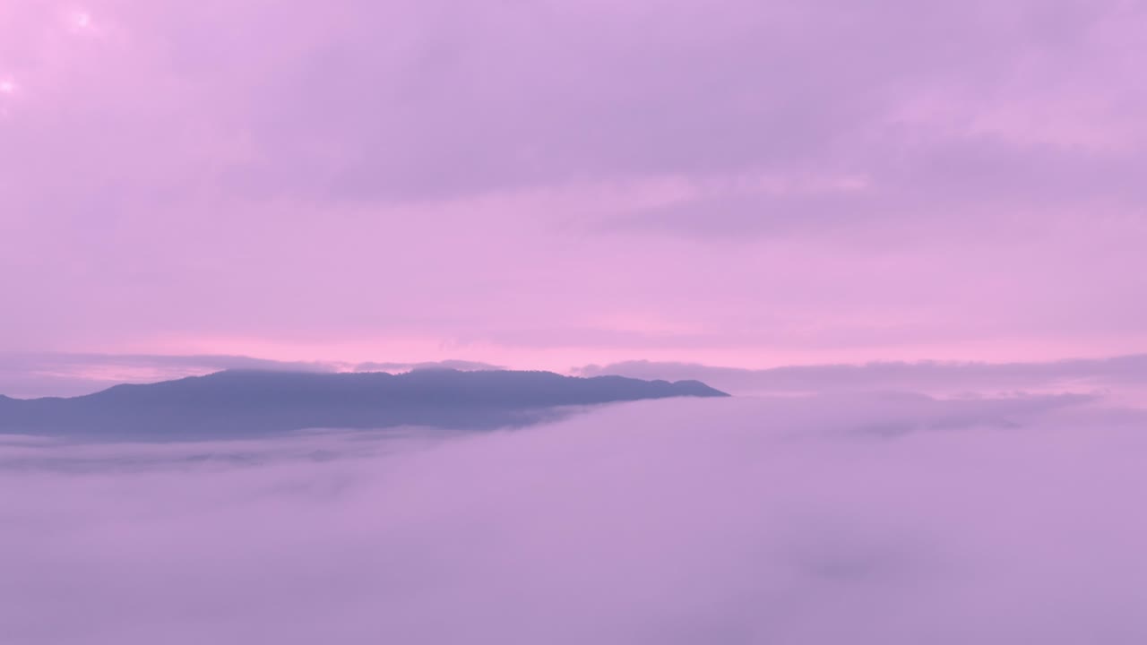 아침의 아름다운 공중 풍경.