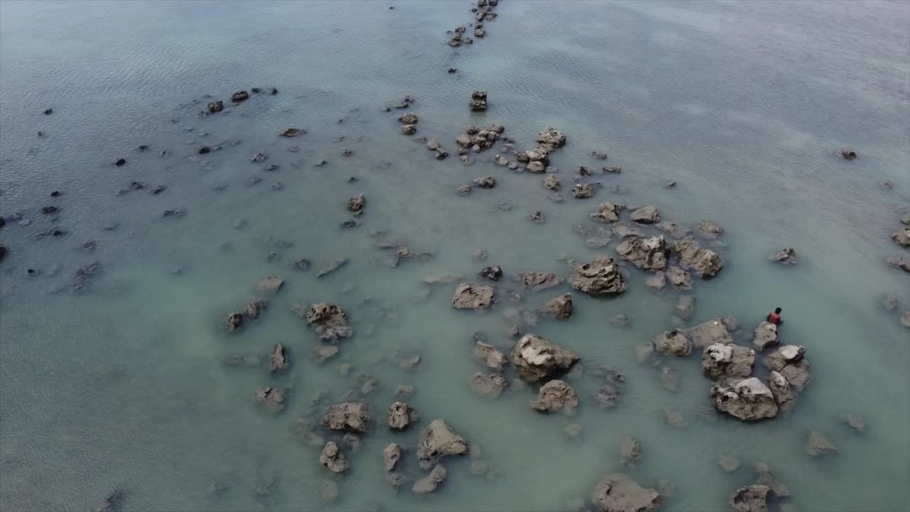 Aerial Drone Shot of Pipa Beach Brazil