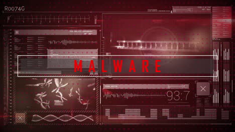 Animación-De-Texto-De-Malware-Sobre-Procesamiento-De-Datos-Sobre-Fondo-Negro