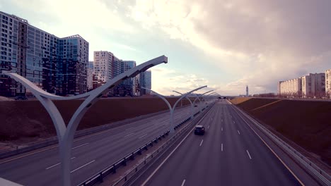 new stylish expressway western speed diameter in st. petersburg