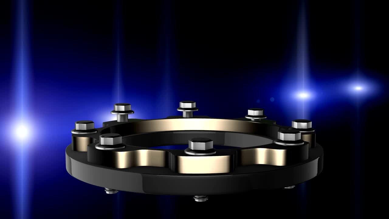 стальные болты сжимаются на металлическом фланце