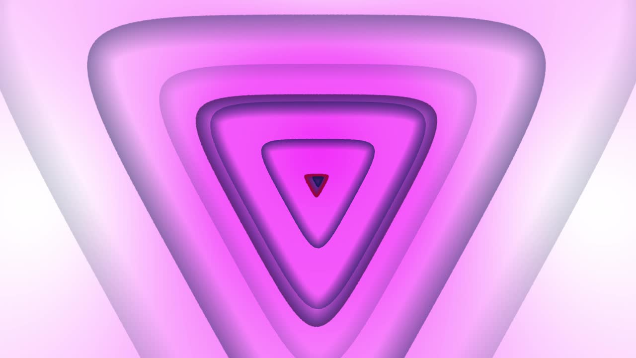 abstracto triángulo de color blanco y violeta con línea sin costuras y futurista animación de túnel de colores