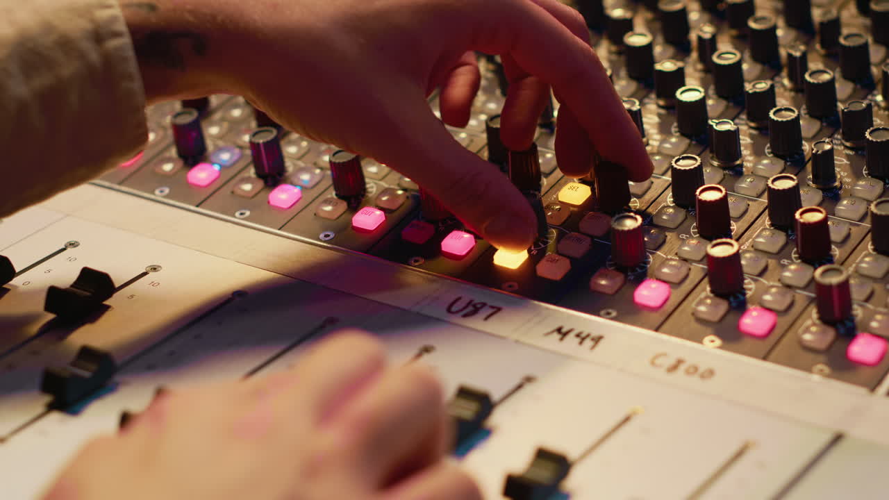 사운드 디자이너는 오디오 녹음에서 멜로디를 향상시키기 위해 사운드 효과를 조작합니다.