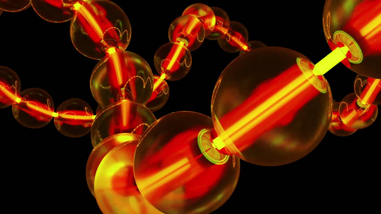 추상적인 반이는 구와 선