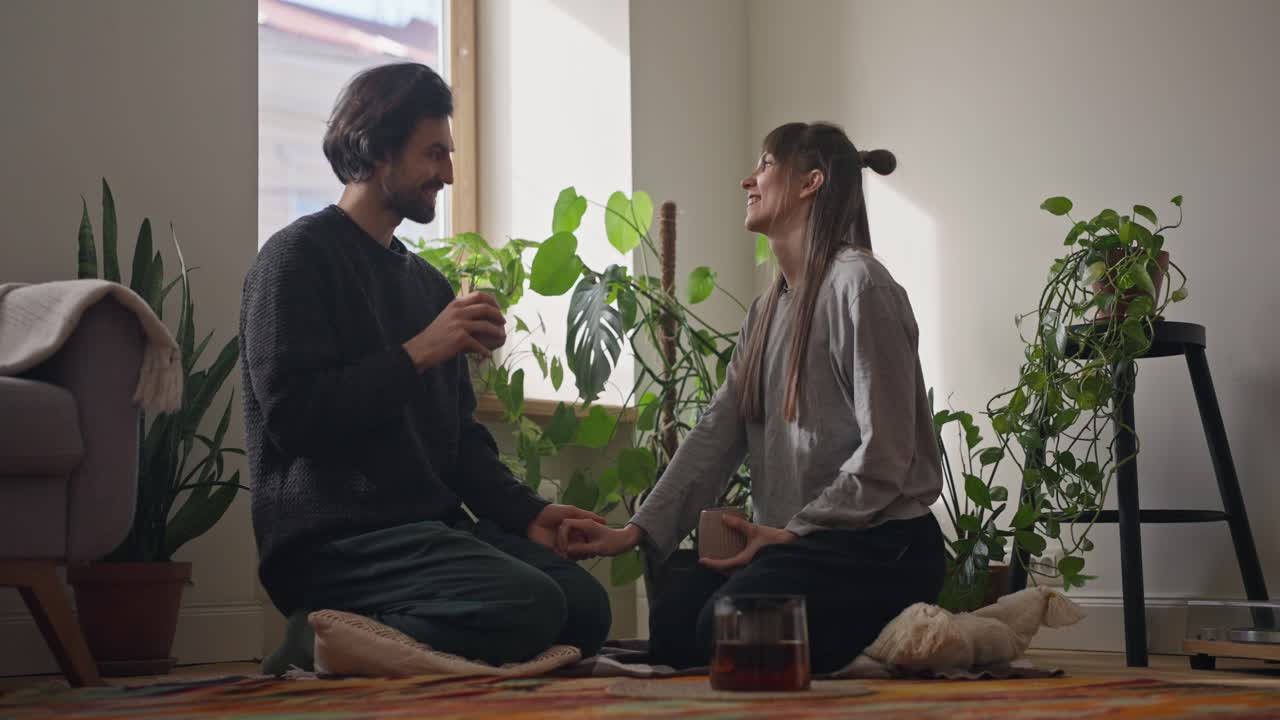 Couple Sharing a Quiet Moment at Home