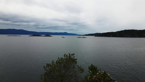 Aerial-shot-of-vast-water-landscape-in-British-Columbia