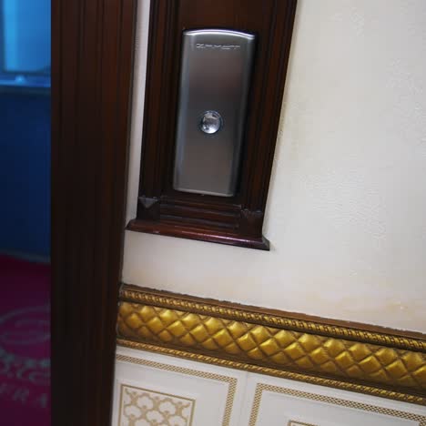 woman entering the elevator