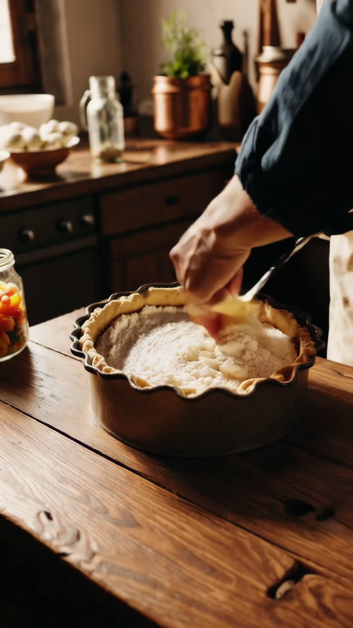 Spreading Filling in a Pie Crust