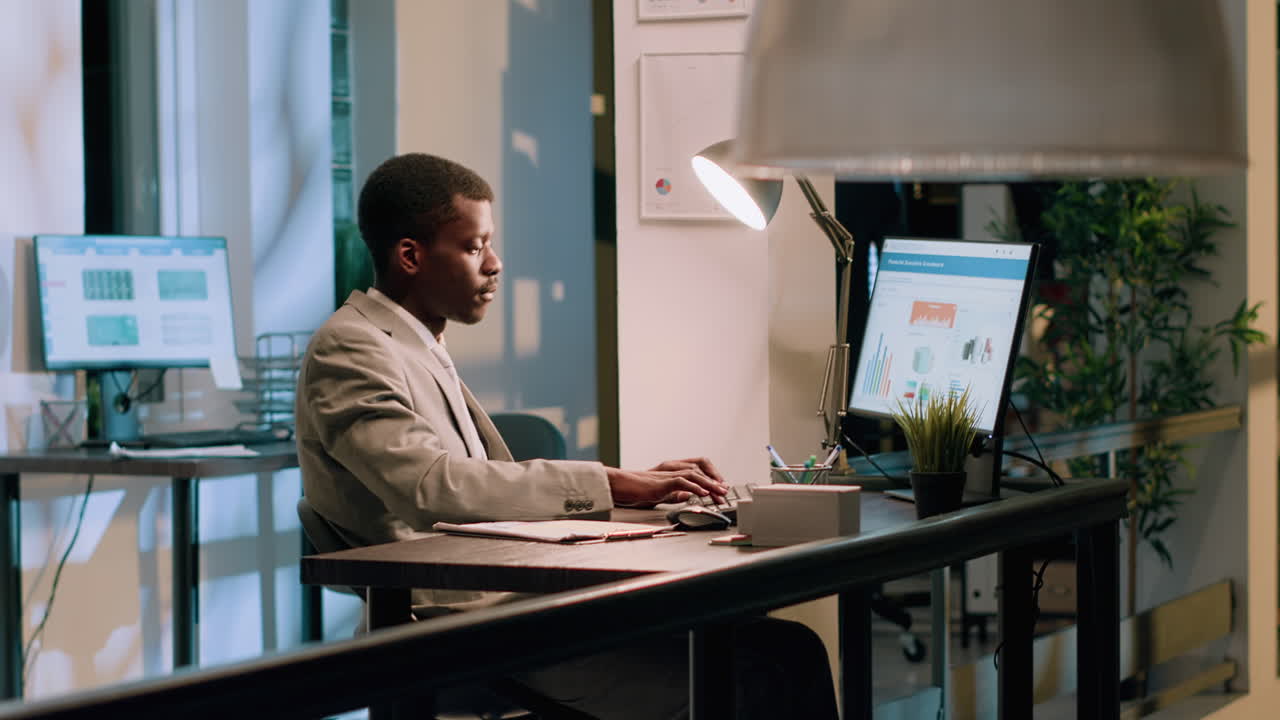 Businessman working in an office