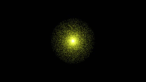 abstract technology green sphere background made of animated lines and dots, particles. blend mode