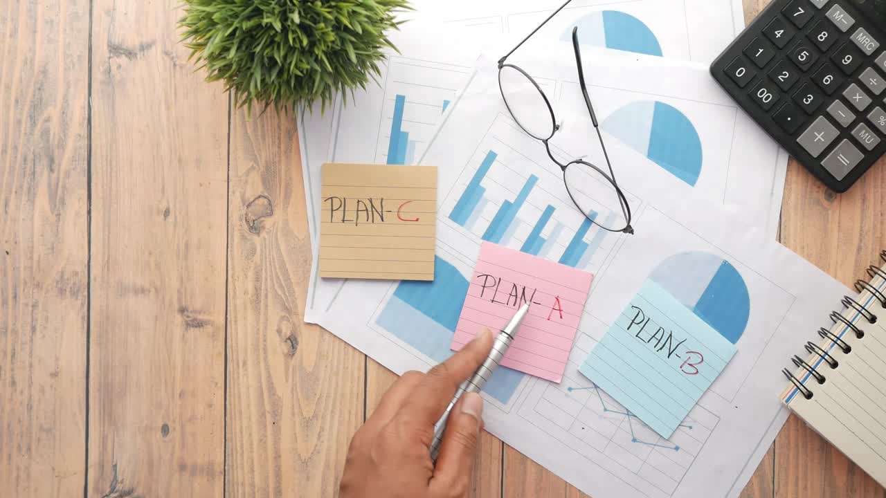 planificación empresarial con diferentes planes