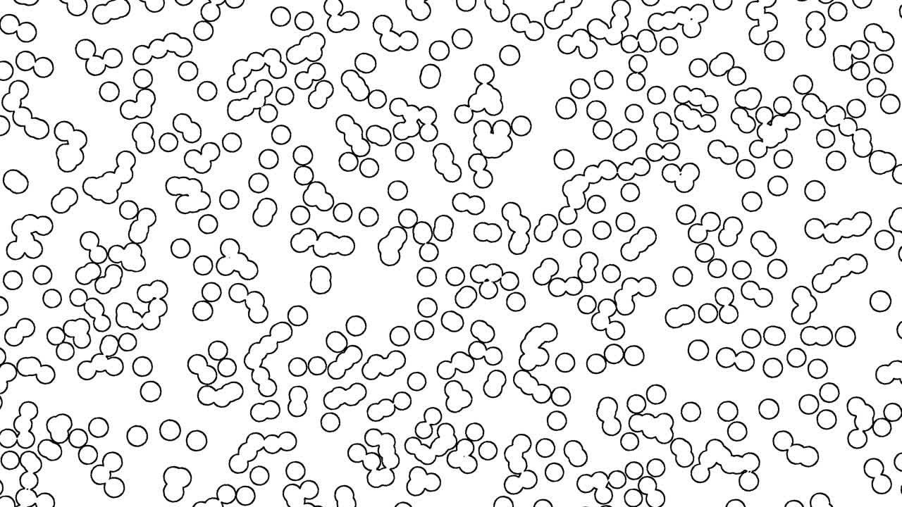 Monochrome geometric circles in random style on white gradient