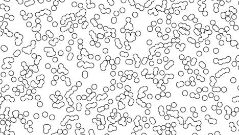 monochrome geometric circles in random style on white gradient