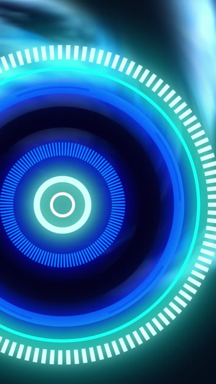 animación de la exploración del alcance y las formas sobre fondo negro