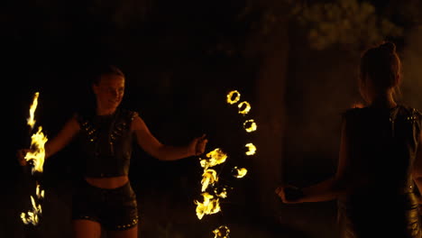 fire dancers performance