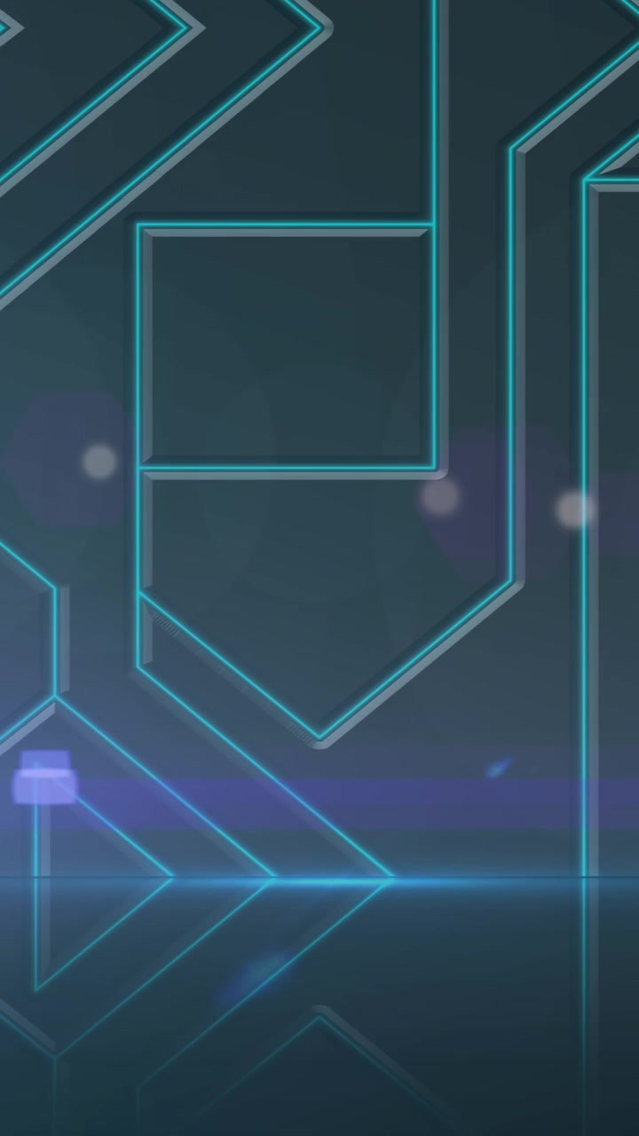 Animation of blue digital lines with glowing light on blue background