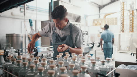 gin bottling process in distillery