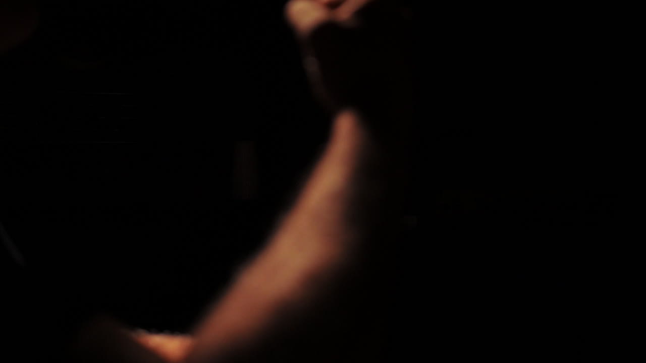 Powerful and emotional close up of hands gestures of a speaking male